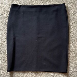 LOFT Black Ponte Knit Knee-Length Pencil Skirt for Work